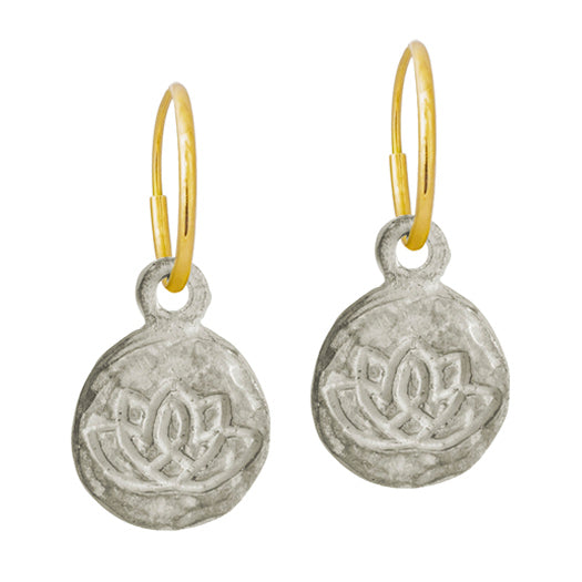 Sterling Silver Lotus Earrings